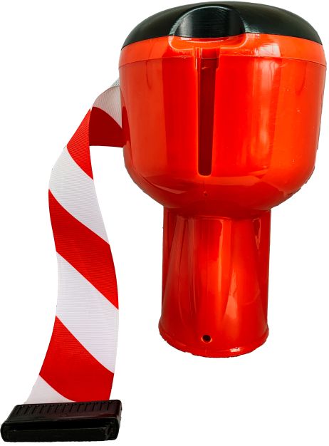 Nastro delimitatore per coni 12 m bianco/rosso